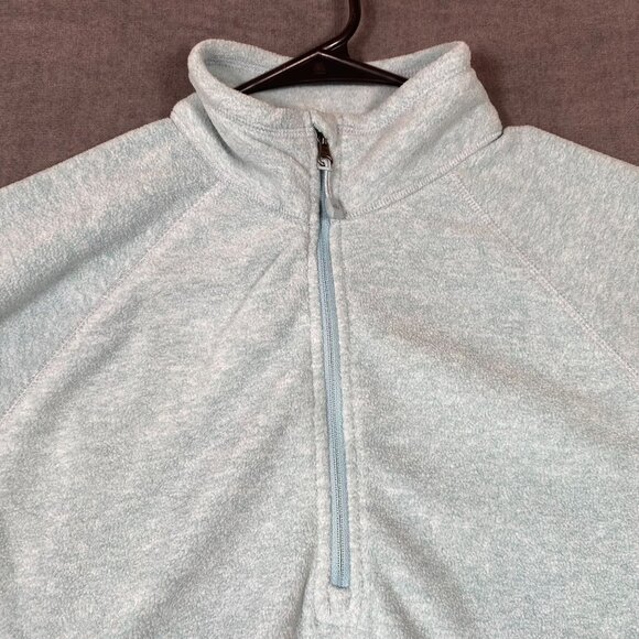 Eddie Bauer Light Blue Half-Zip Pullover Fleece Sweatshirt Casual Womens Size S - Picture 6 of 10
